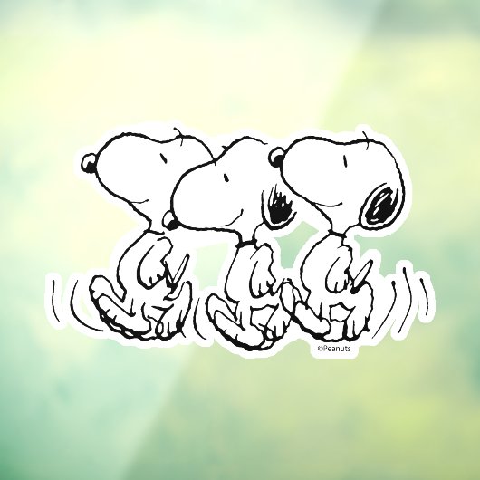 pinda's | Snoopy Walking Tall Raamsticker (Vel 3)