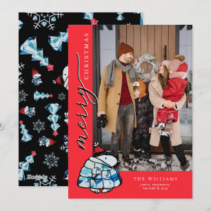 Pinda's Snoopy Winter Puffer Jack Feestdagenkaart
