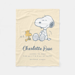 pinda's Snoopy & Woodstock Baby Fleece Deken
