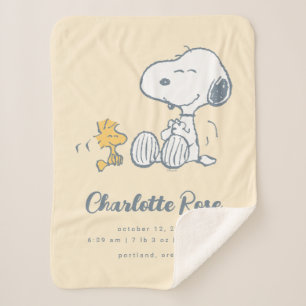 pinda's   Snoopy & Woodstock Baby Sherpa Deken