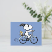pinda's | Snoopy & Woodstock Bicycle Briefkaart (Staand voorkant)