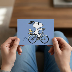 pinda's   Snoopy & Woodstock Bicycle Briefkaart