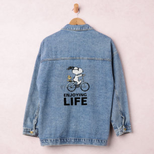 pinda's Snoopy & Woodstock Bicycle Denim Jacket