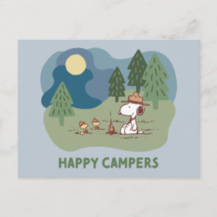 pinda's   Snoopy & Woodstock Camp Site Briefkaart