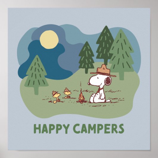 pinda's | Snoopy & Woodstock Camp Site Poster (Voorkant)