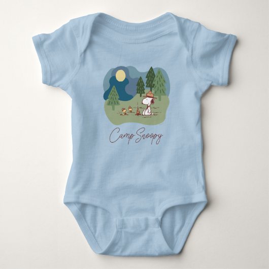 pinda's | Snoopy & Woodstock Camp Site Romper (Voorkant)