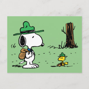 pinda's   Snoopy & Woodstock Camping Briefkaart