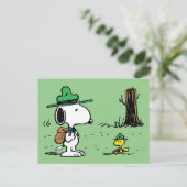 pinda's | Snoopy & Woodstock Camping Briefkaart (Staand voorkant)