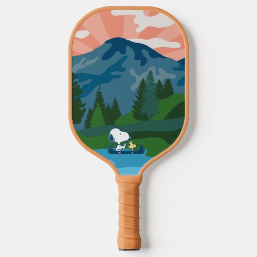 pinda's | Snoopy & Woodstock Canoe Pickleball Paddle (Voorkant)