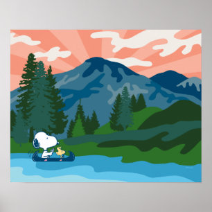 pinda's   Snoopy & Woodstock Canoe Poster