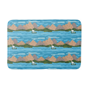 pinda's   Snoopy & Woodstock Canoe Ride Pattern Badmat
