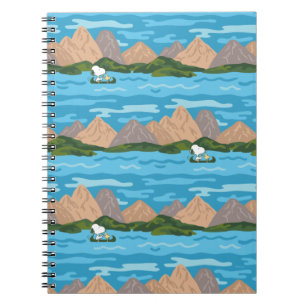 pinda's Snoopy & Woodstock Canoe Ride Pattern Notitieboek