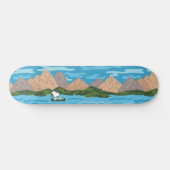 pinda's | Snoopy & Woodstock Canoe Ride Pattern Skateboard (Horizontaal)