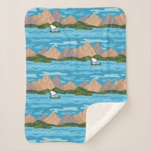 pinda's   Snoopy & Woodstock Canoe Ride Sherpa Deken