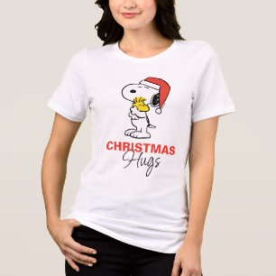 pinda's Snoopy & Woodstock - Eerste Kerstmis Tri-Blend Shirt