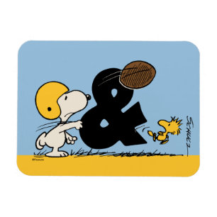 pinda's Snoopy & Woodstock Football Magneet