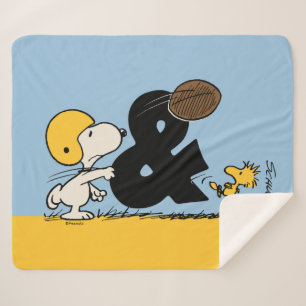pinda's   Snoopy & Woodstock Football Sherpa Deken