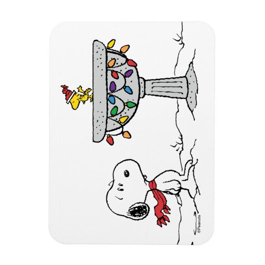 pinda's | Snoopy & Woodstock Frozen Birdbath Magneet (Verticaal)