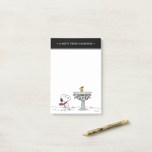 pinda's | Snoopy & Woodstock Frozen Birdbath Post-it® Notes (Op bureau)