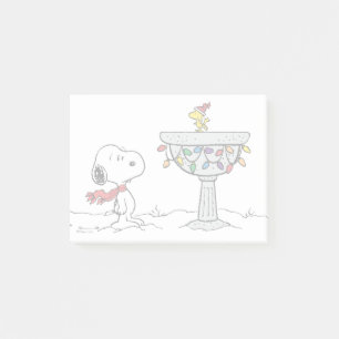 pinda's   Snoopy & Woodstock Frozen Birdbath Post-it® Notes