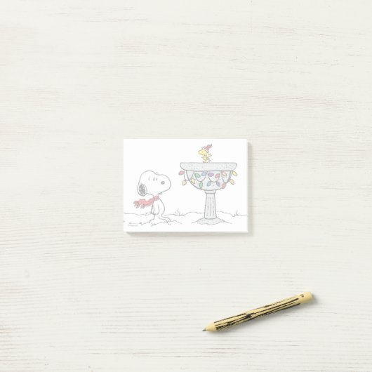 pinda's | Snoopy & Woodstock Frozen Birdbath Post-it® Notes (Op bureau)