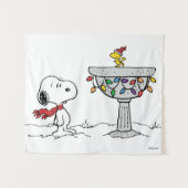 pinda's | Snoopy & Woodstock Frozen Birdbath Wandkleed (Voorkant (horizontaal))
