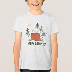pinda's Snoopy & Woodstock Happiness is Camping Tri-Blend Shirt