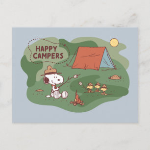 pinda's Snoopy & Woodstock Happy Campers Briefkaart