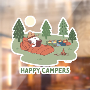 pinda's Snoopy & Woodstock Happy Campers Raamsticker