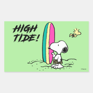 pinda's   Snoopy & Woodstock High Tide Rechthoekige Sticker