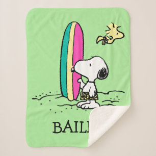 pinda's Snoopy & Woodstock High Tide Sherpa Deken
