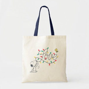 pinda's Snoopy & Woodstock Holiday Decorting Tote Bag