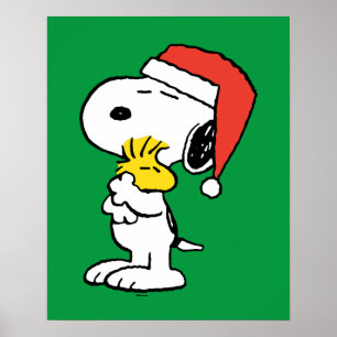 pinda's   Snoopy & Woodstock Holiday Hugs Poster