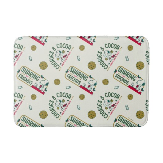 pinda's | Snoopy & Woodstock Hot Cocoa Pattern Badmat (Voorkant)