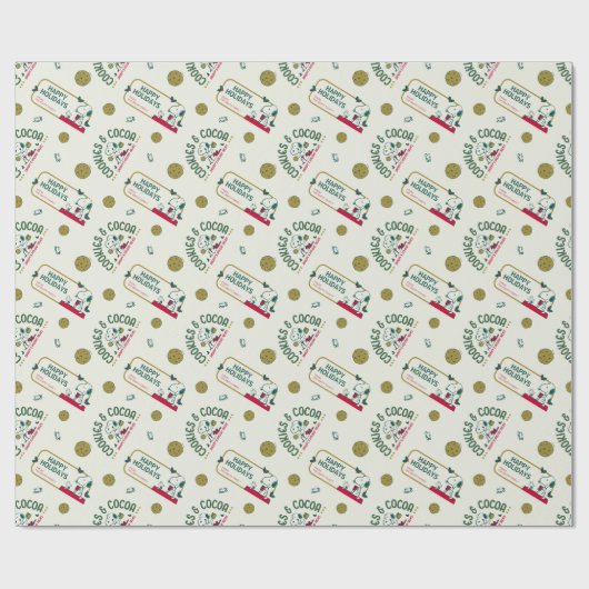 pinda's | Snoopy & Woodstock Hot Cocoa Pattern Cadeaupapier (Vlak)