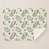 pinda's | Snoopy & Woodstock Hot Cocoa Pattern Sherpa Deken (Voorkant (horizontaal))