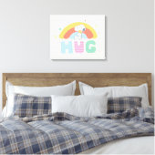 pinda's | Snoopy & Woodstock Hug Canvas Afdruk (Insitu (Slaapkamer))