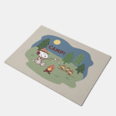 pinda's | Snoopy & Woodstock in de Campfire Deurmat (Schuin)