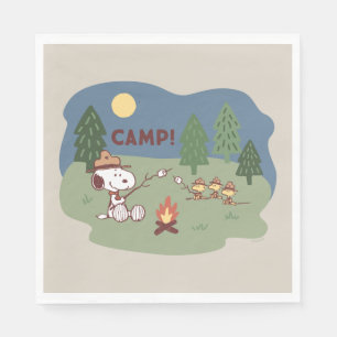 pinda's   Snoopy & Woodstock in de Campfire Servet