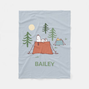 pinda's Snoopy & Woodstock Jouw namen toevoege Fleece Deken