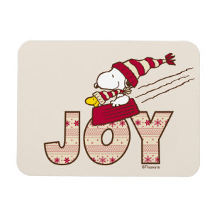 pinda's Snoopy & Woodstock Joy Sled Ride Magneet