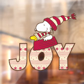 pinda's | Snoopy & Woodstock Joy Sled Ride Raamsticker (Vel 2)