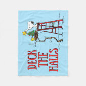 pinda's | Snoopy & Woodstock - kerstboom Fleece Deken (Voorkant)