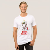 pinda's | Snoopy & Woodstock - kerstboom Tri-Blend Shirt (Voorkant volledig)