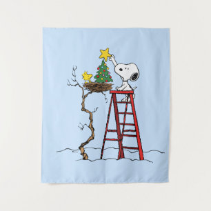 pinda's Snoopy & Woodstock - kerstboom Wandkleed
