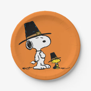 pinda's   Snoopy & Woodstock Pilgrim Papieren Bordje