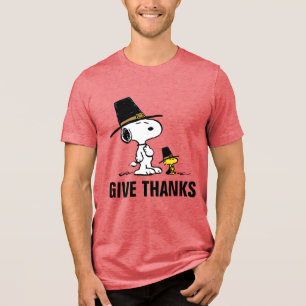 pinda's   Snoopy & Woodstock Pilgrim Tri-Blend Shirt