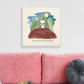 pinda's | Snoopy & Woodstock Pure Satisfaction Canvas Afdruk (Insitu (Woonkamer))