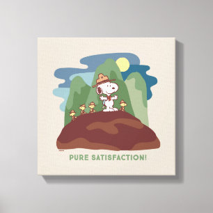 pinda's   Snoopy & Woodstock Pure Satisfaction Canvas Afdruk