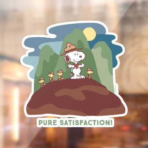pinda's Snoopy & Woodstock Pure Satisfaction Raamsticker